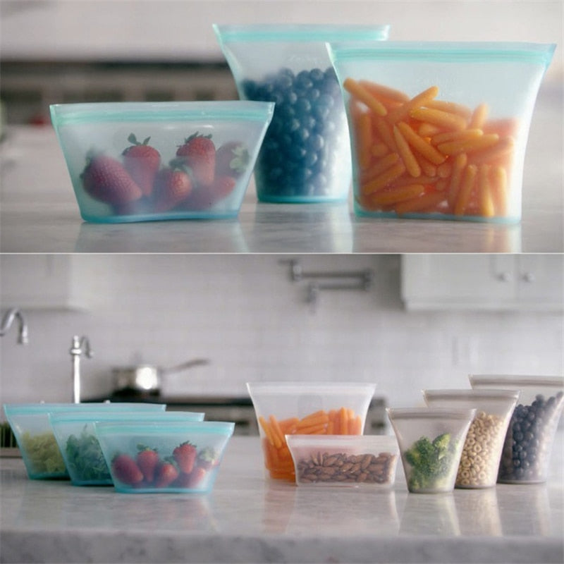 Silicone Food Storage Containers Organizers Set