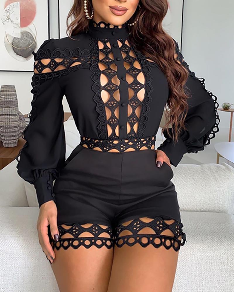 Sexy Hollow Out Playsuits for Women Summer